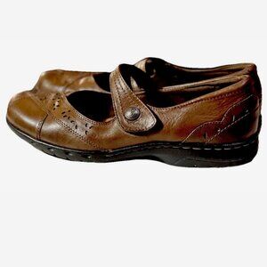 Rockport Cobb Hill Mary Jane Shoes Women’s Size 11M Brown Hook & Eye Closure Y2K